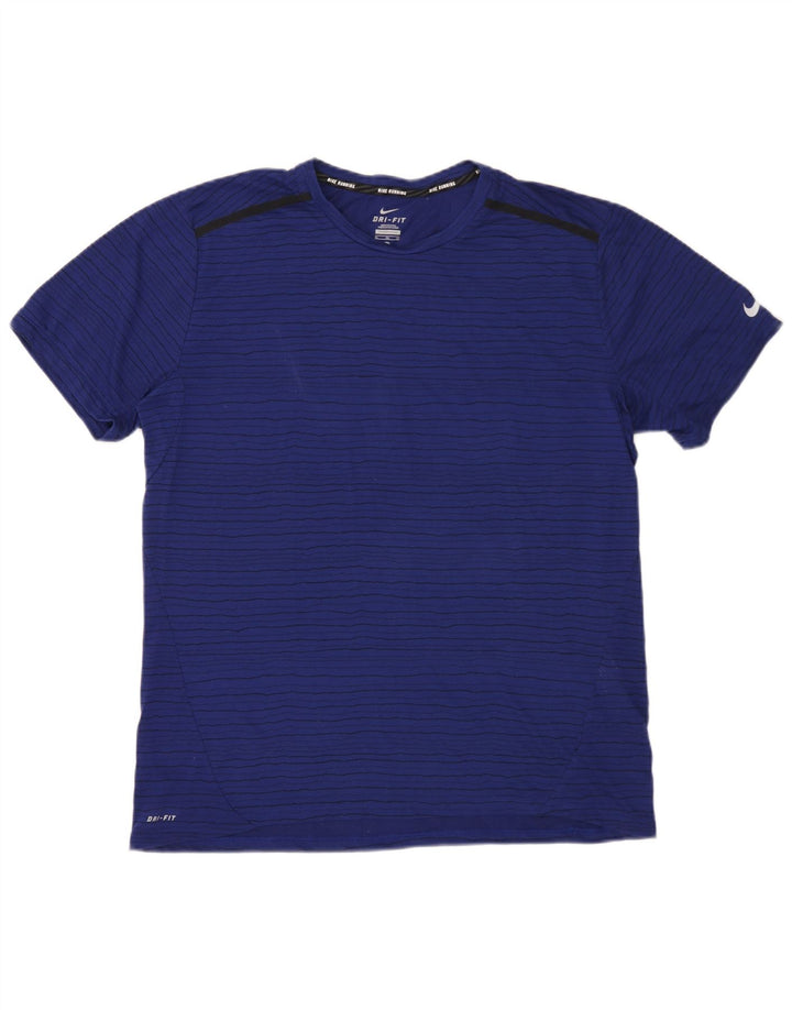 Tricou pentru bărbați Nike Dri Fit Top XL Bleumarin Poliester cu dungi