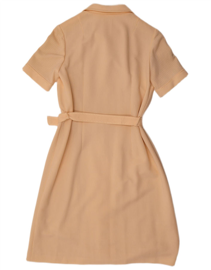 Rochie polo vintage pentru femei UK 12 Bej mediu