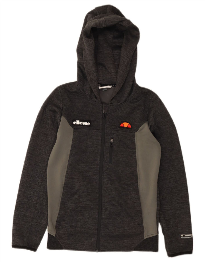 Pulover cu glugă cu fermoar pentru băieți Ellesse 9-10 ani, gri, poliester color bloc