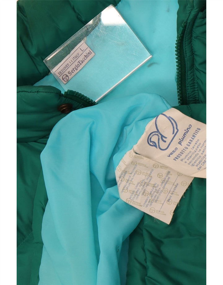 Jachetă căptușită pentru bărbați Sergio Tacchini UK 40 Poliamidă verde mare
