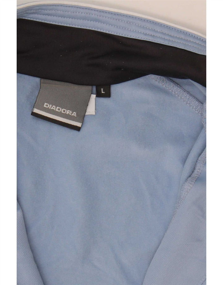 Jachetă de trening Diadora pentru femei UK 16, mare, albastru, poliester color bloc