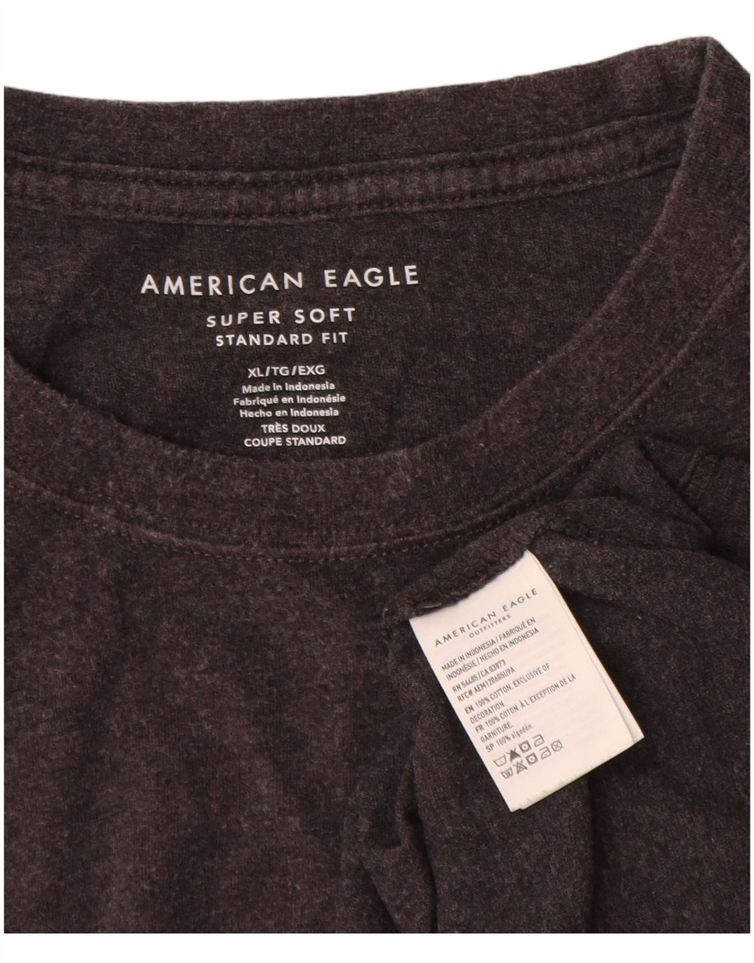 Tricou American Eagle Standard Fit pentru bărbați Top XL bumbac gri