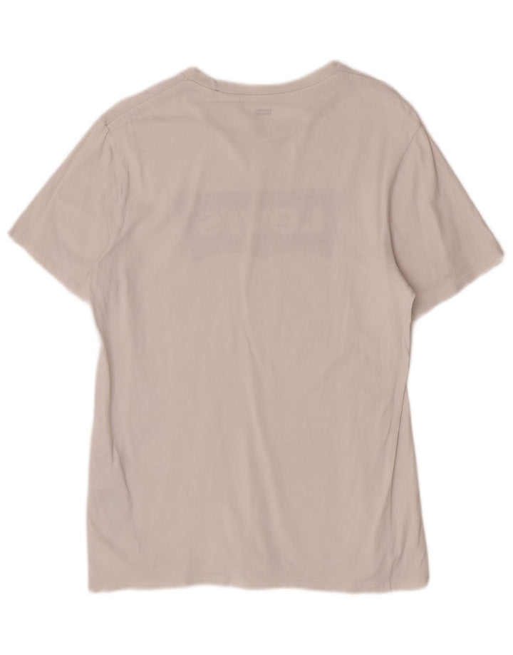 Tricou grafic pentru bărbați Levi's, cu croiala normală, cu logo mic din bumbac alb