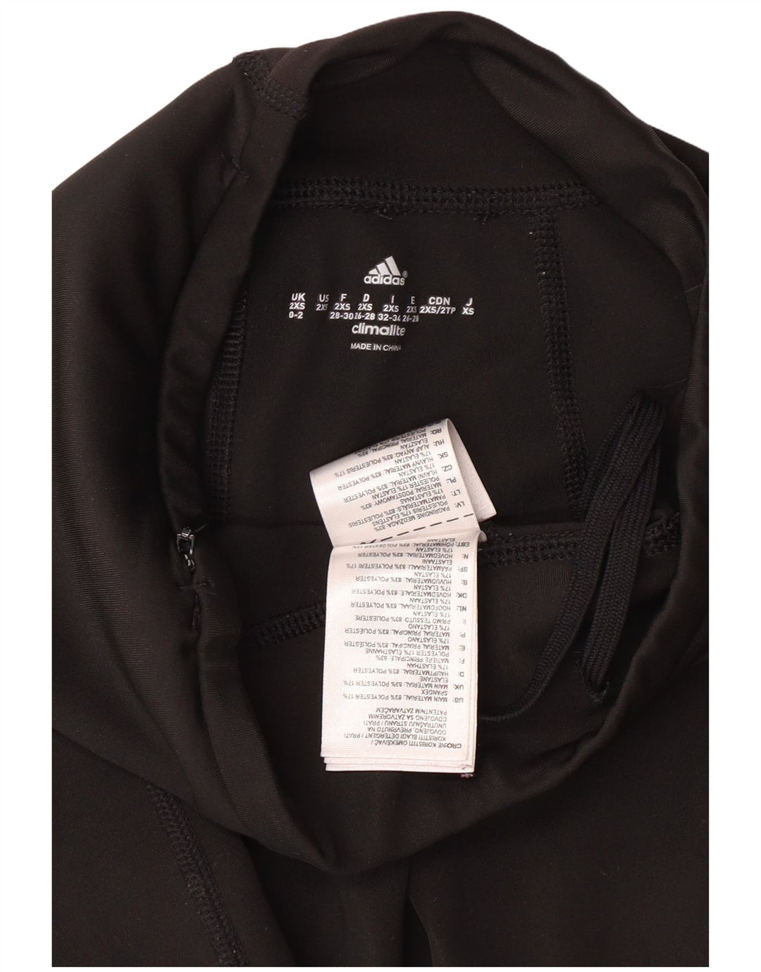 Leggings Climalite ADIDAS pentru femei UK 0/2 2XS negru poliester color bloc