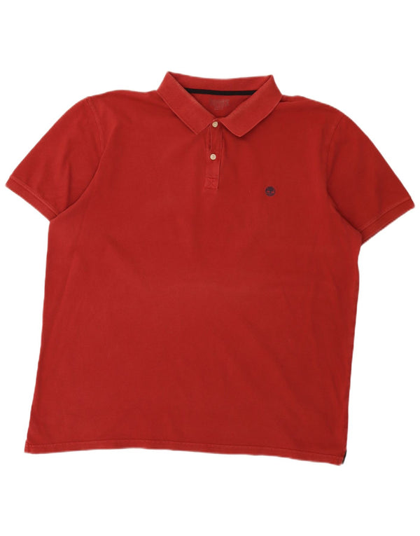 Tricou polo pentru bărbați Timberland slim fit 2XL roșu