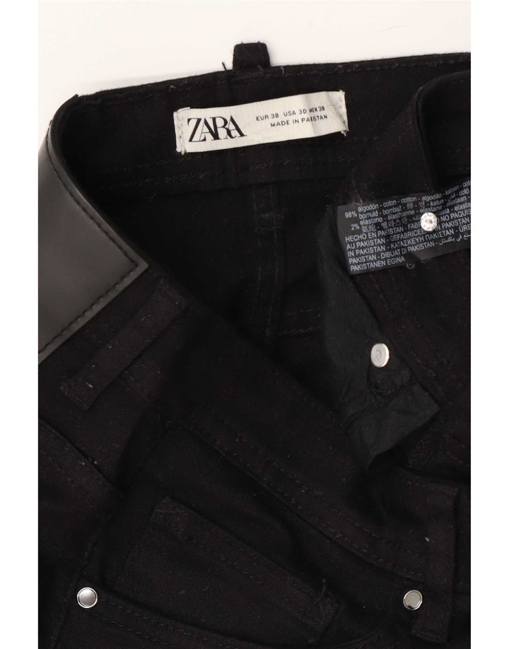Blugi slim pentru bărbați Zara EU 38 Mici L30 L25 Bumbac negru