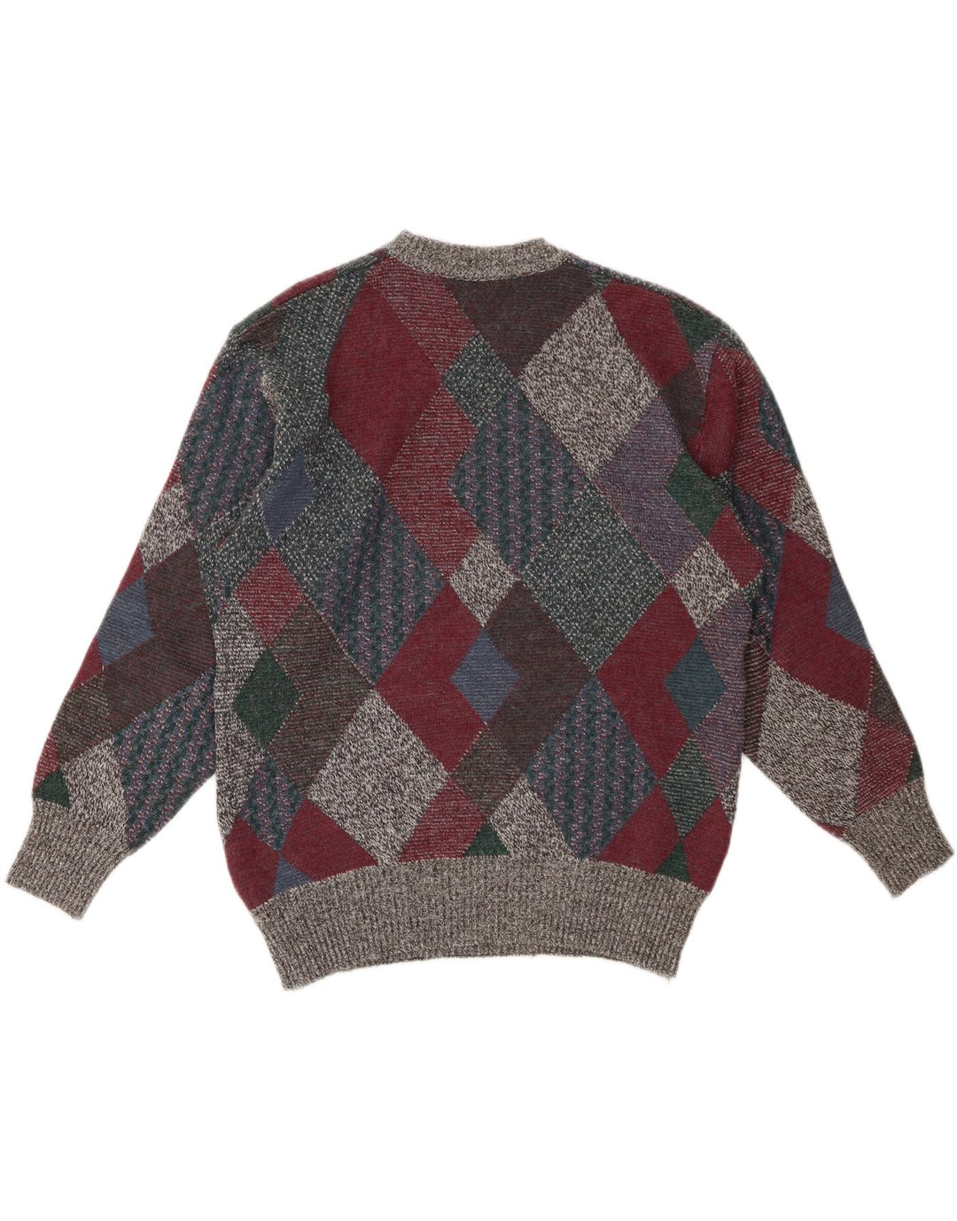 Pulover VINTAGE pentru bărbați cu gât roșu IT 48 Medium Multicolor