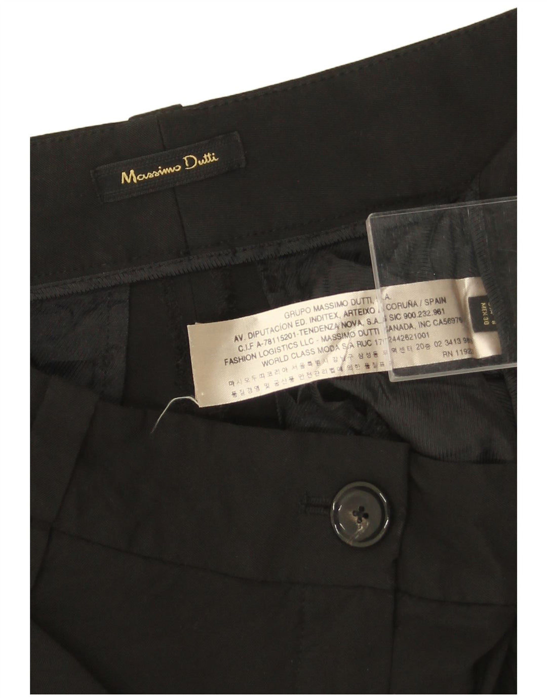 Pantaloni tăiați Massimo Dutti pentru femei EU 40 Medium W30 L24 Viscoză neagră