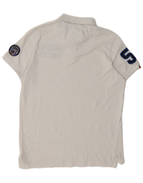 Tricou polo grafic pentru bărbați Superdry 2XL alb