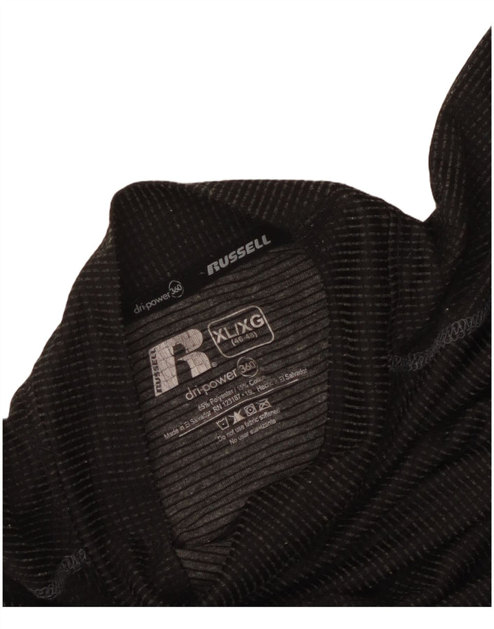 Russell Athletic Top pentru bărbați cu mânecă lungă XL, poliester cu dungi negre