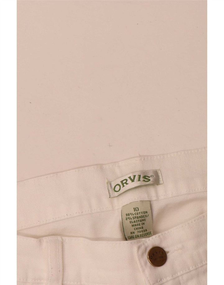 Blugi drepti pentru femei Orvis US 10 Large W30 L28 Bumbac alb
