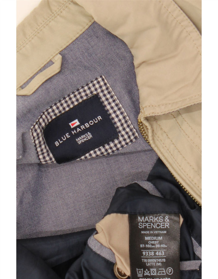 Geacă bomber pentru bărbați Marks & Spencer Blue Harbour UK 38 Bej mediu