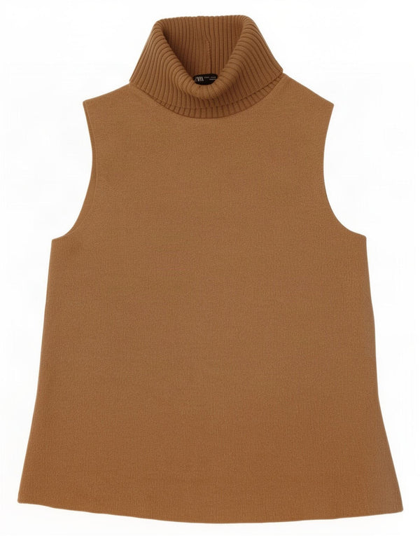 Vestă pentru femei Zara UK 10 Small Beige Bumbac