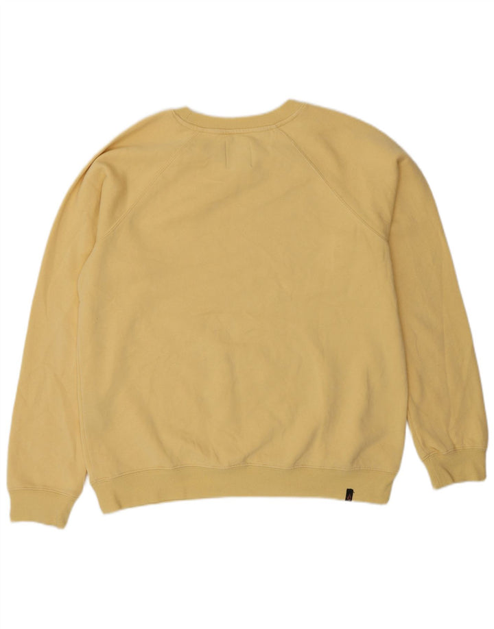 VOLCOM Pulover cu grafic pentru femei UK 14 Bumbac galben mediu
