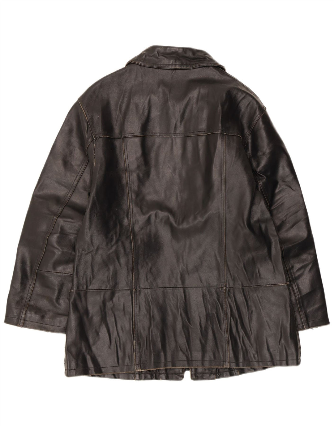 Jachetă de piele VINTAGE pentru femei IT 42 Medium Black Leather