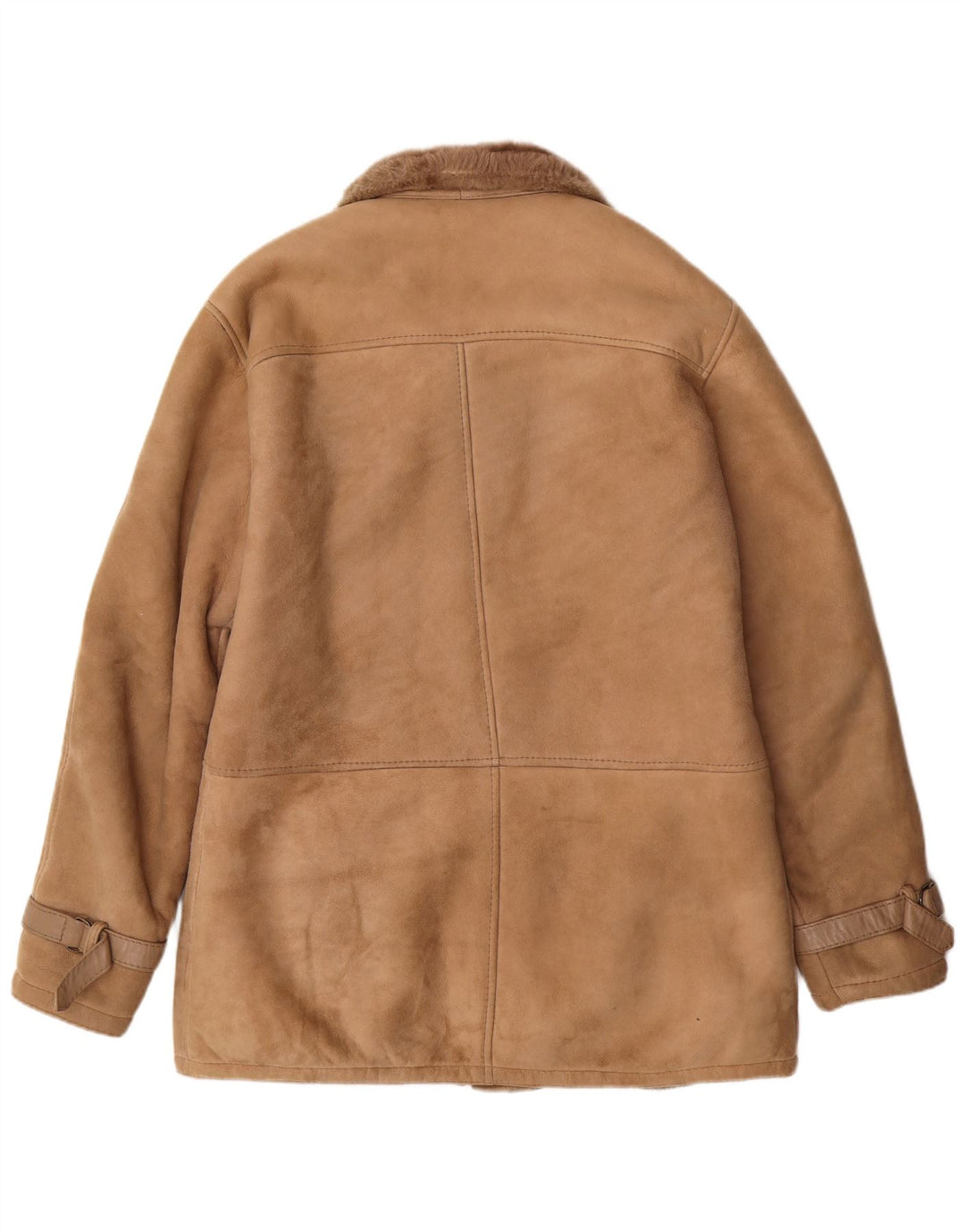 Jachetă din shearling pentru bărbați VINTAGE IT 50 mare, maro, din shearling