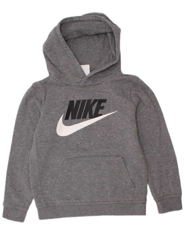 Pulover Nike pentru băieți, cu capota, 6-7 ani, gri bumbac