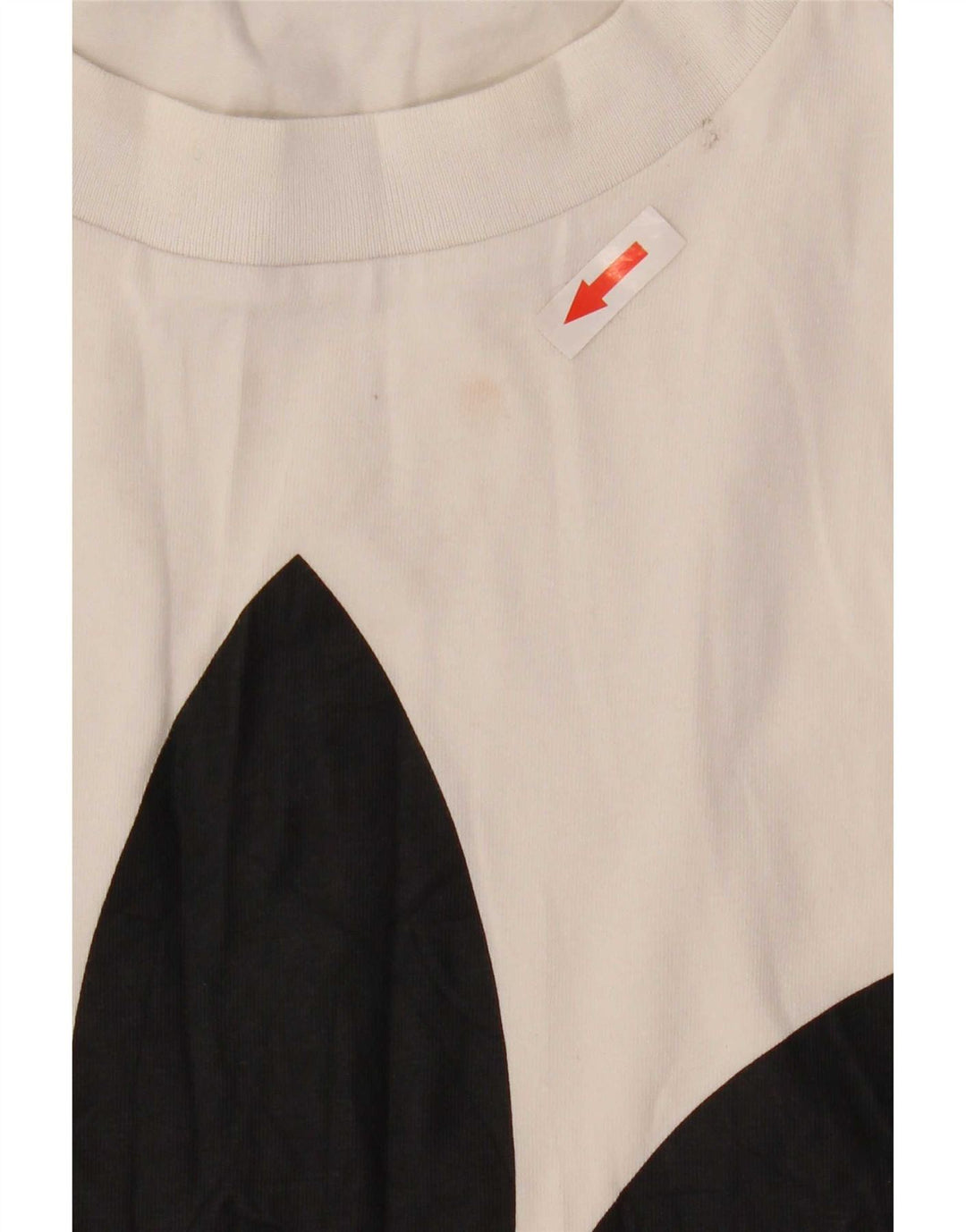 Vesta grafică pentru femei Adidas UK 12 Bumbac alb mediu