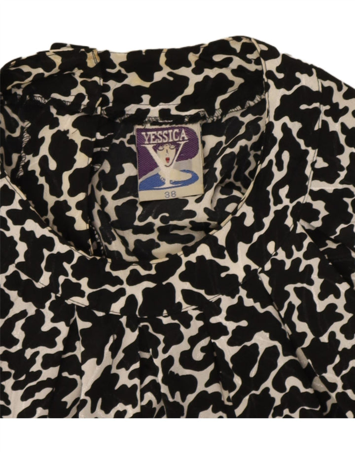 Bluză Crop Top Femei Yessica EU 38 Mediu Negru Animal Print Poliester