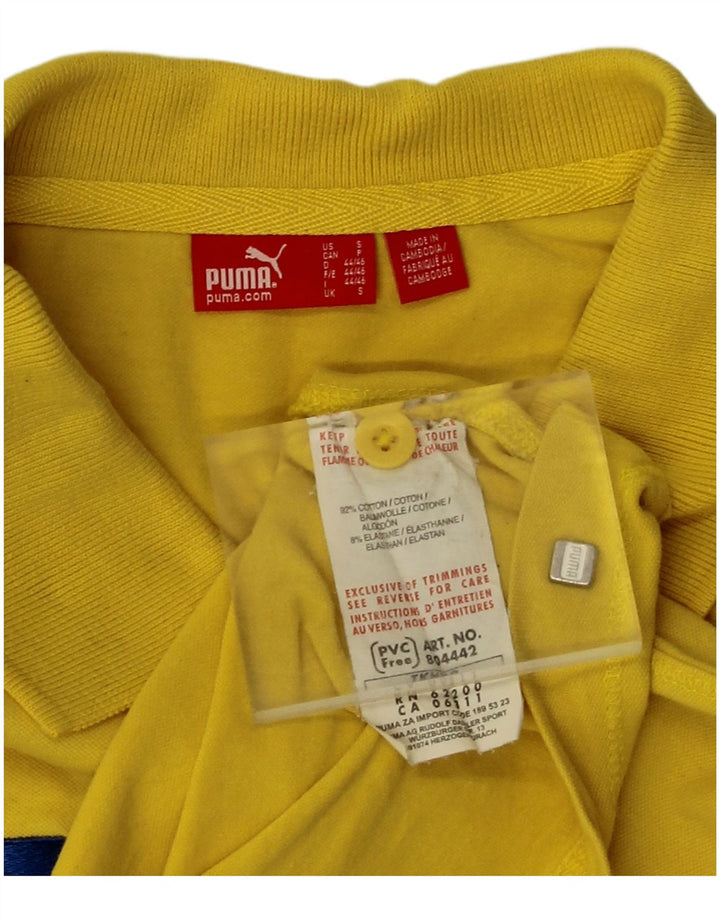Tricou polo Puma pentru bărbați, bumbac galben mic