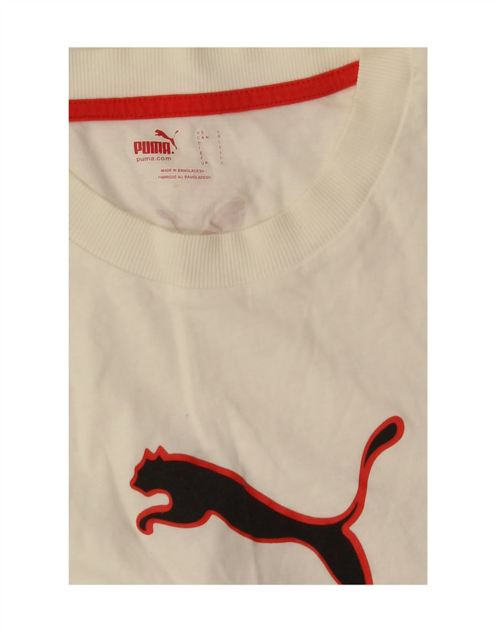 Tricou grafic Puma pentru bărbați Top Large White
