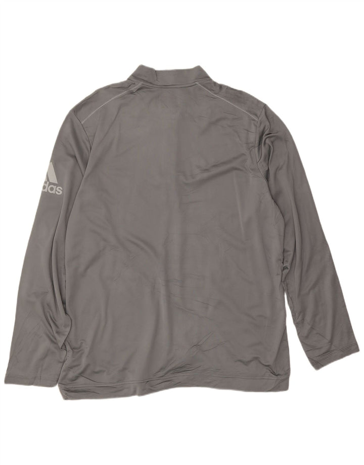 Trening pentru bărbați Climawarm Graphic Zip Neck Pullover Top XL Gri