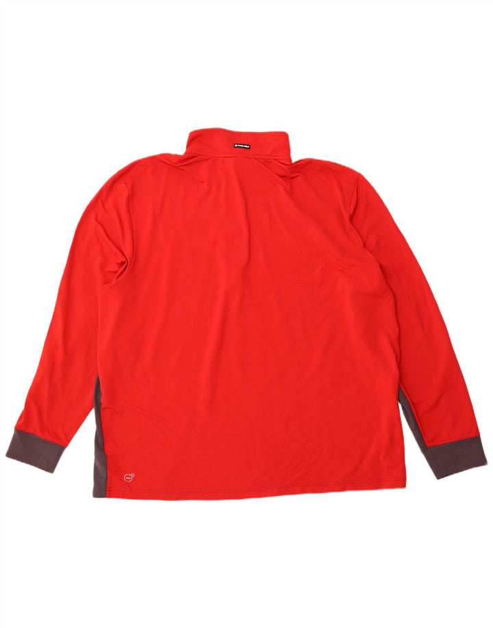 Trening PUMA pentru bărbați, cu fermoar și gât, cu pulover, 3XL, poliester color bloc, gri