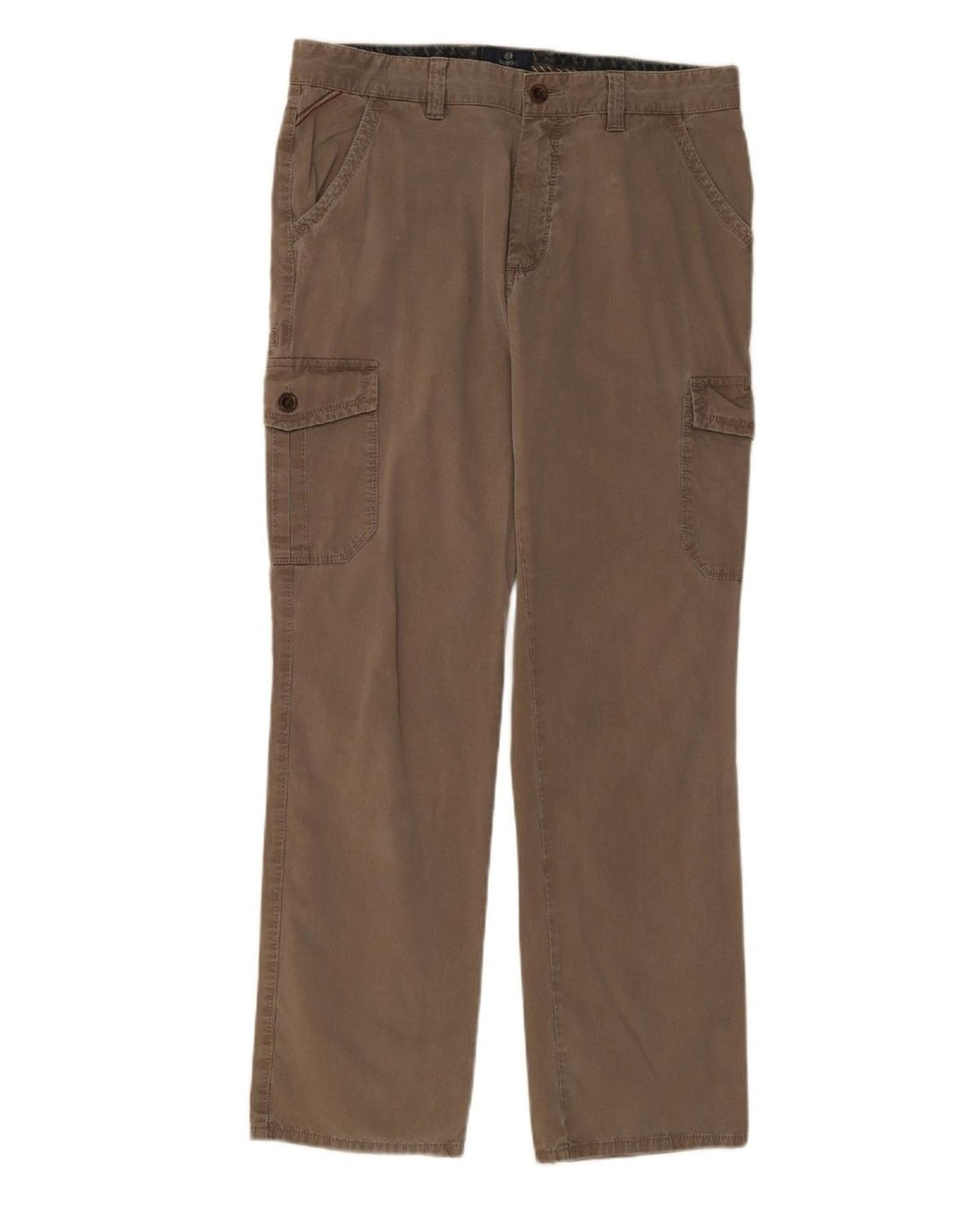 BUGATTI Mens Straight Cargo Trousers W34 L31 Brown