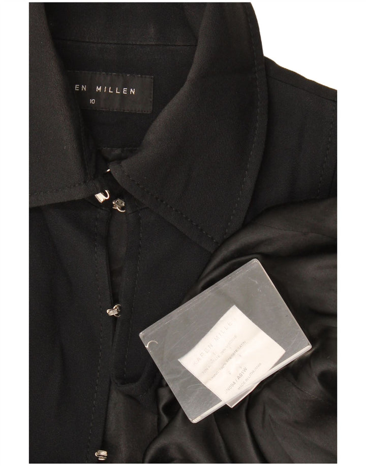 Jachetă blazer pentru femei Karen Millen UK 10 Acetat negru mic