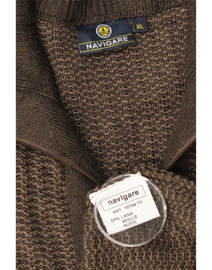 Pulover cardigan pentru bărbați NAVIGARE XL Lână gri