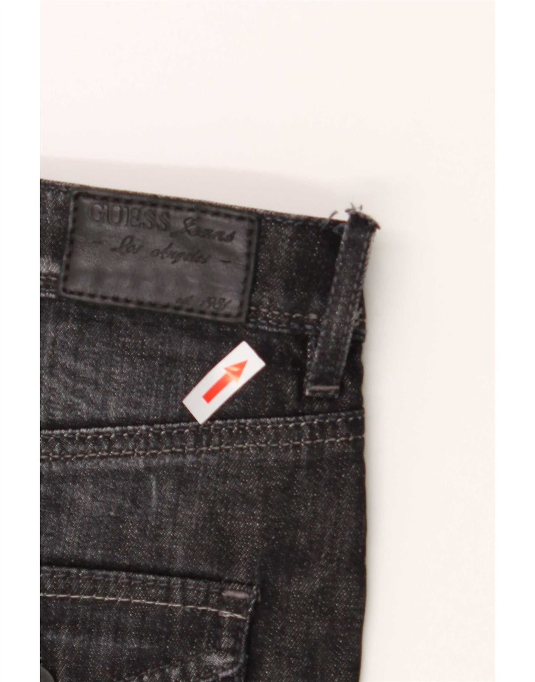 Fusta de blugi pentru femei Guess W27 Small Black Bumbac