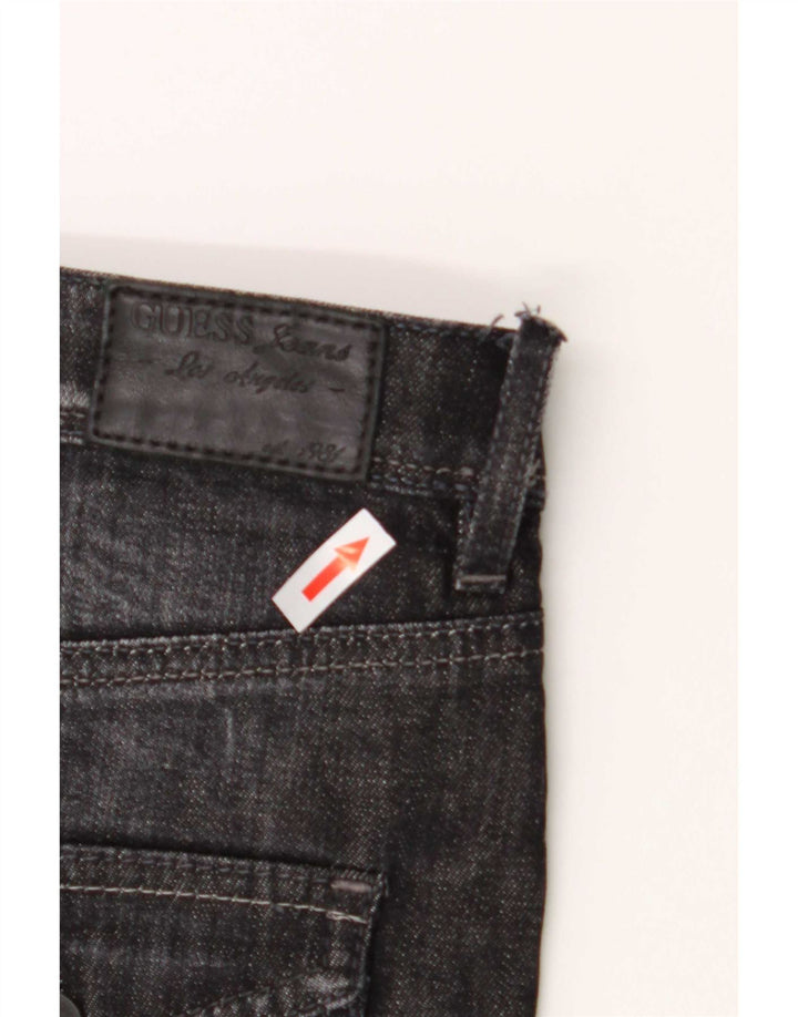 Fusta de blugi pentru femei Guess W27 Small Black Bumbac