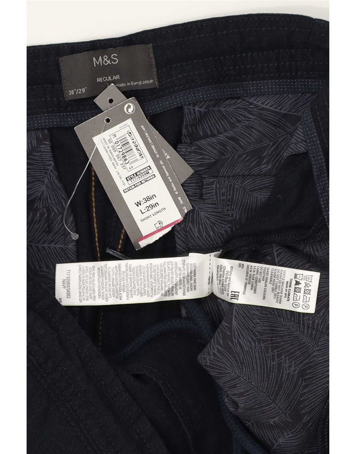 Marks & Spencer Pantaloni drepti obișnuiți pentru bărbați L38 L29 bleumarin