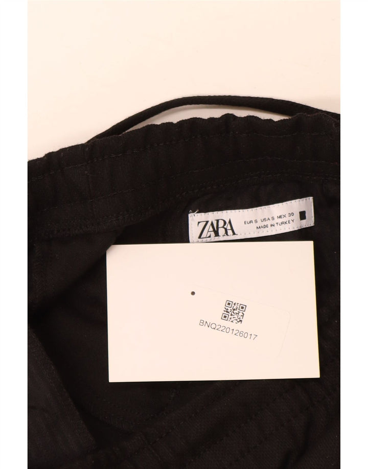 Pantaloni de trening pentru bărbați Zara, poliester negru mic