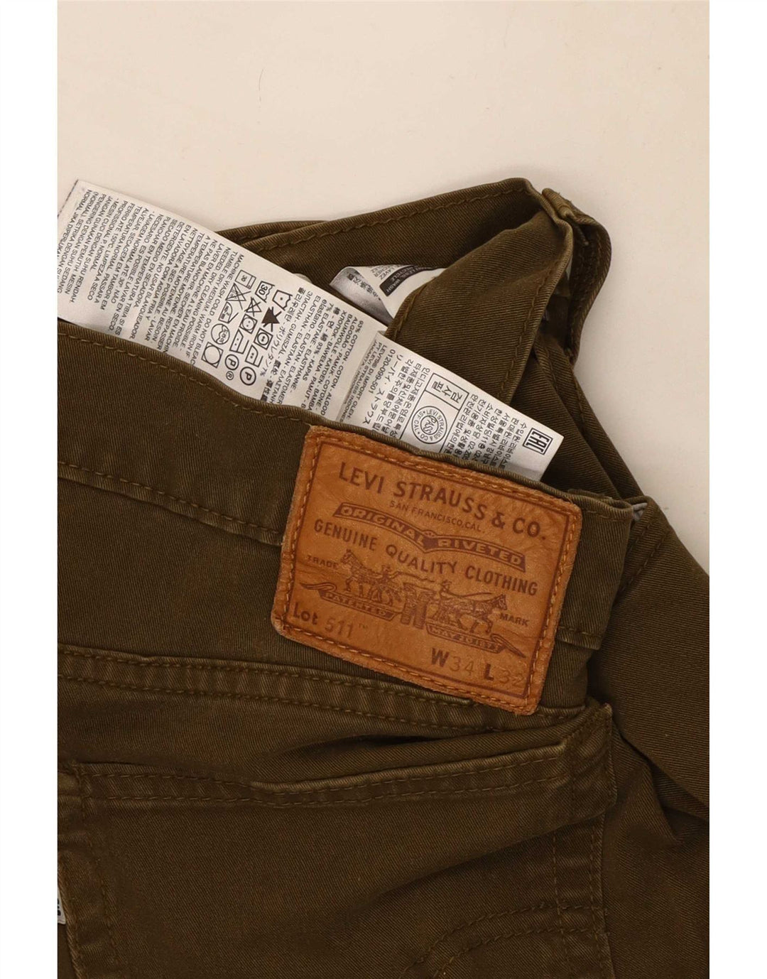 Blugi Levi's 511 Slim pentru bărbați W34 L32 bumbac kaki