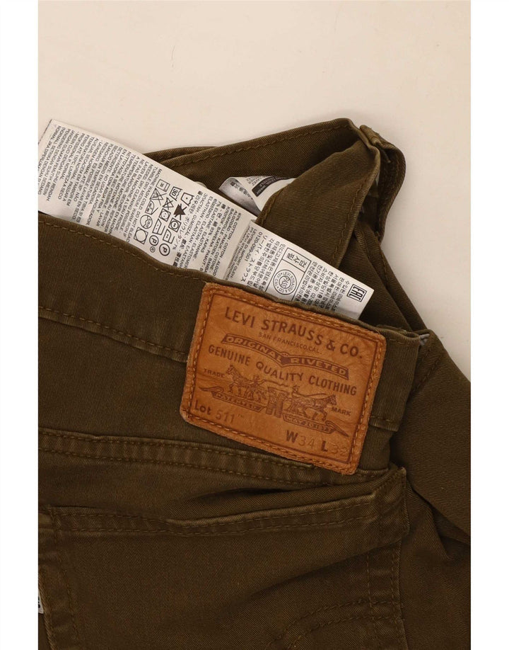 Blugi Levi's 511 Slim pentru bărbați W34 L32 bumbac kaki