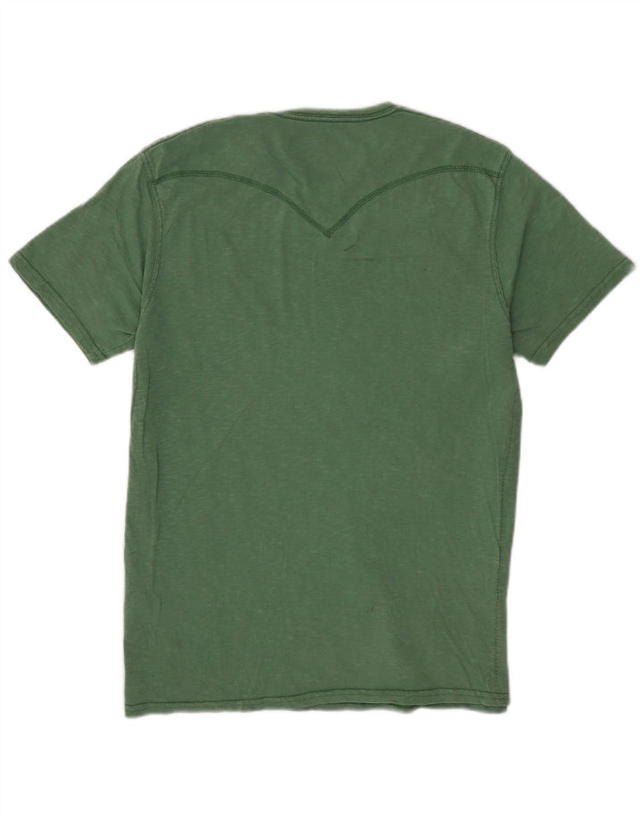Tricou pentru bărbați Levi's Top din bumbac cu pete verde mediu
