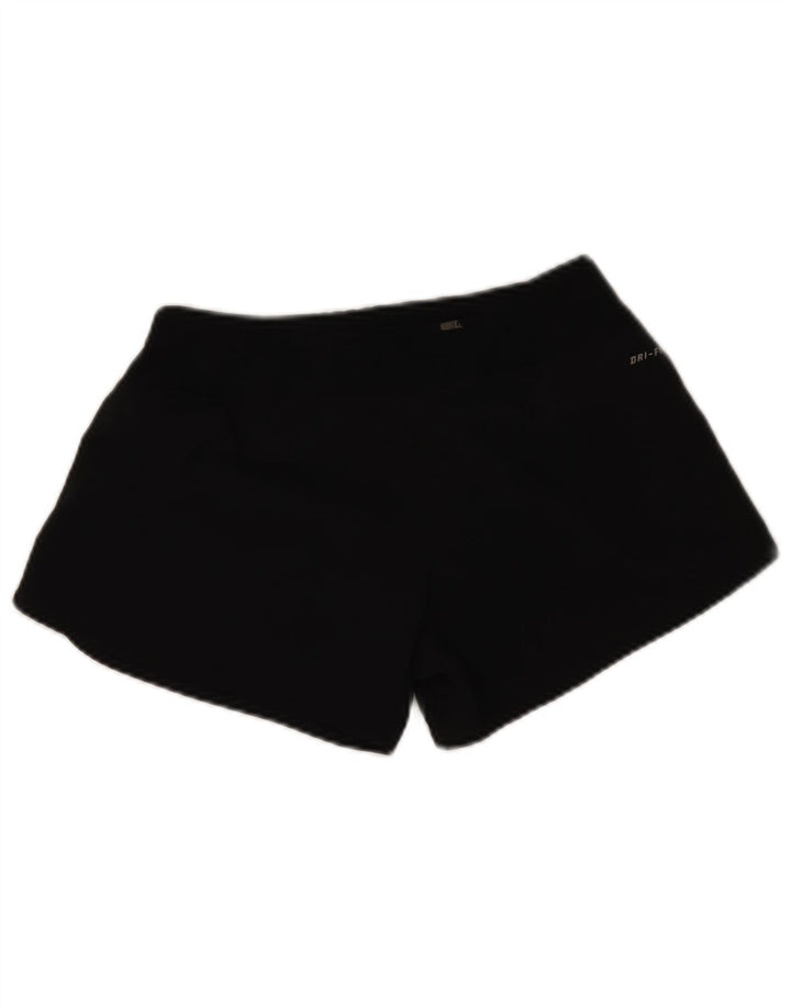 Pantaloni scurți sport Nike Dri Fit pentru femei UK 10 Small Negru Poliester