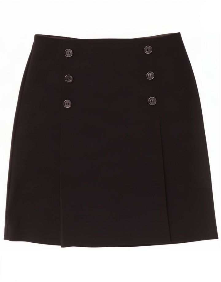 Fustă A-Line pentru femei Marks & Spencer UK 12 Medium W30 Poliester negru