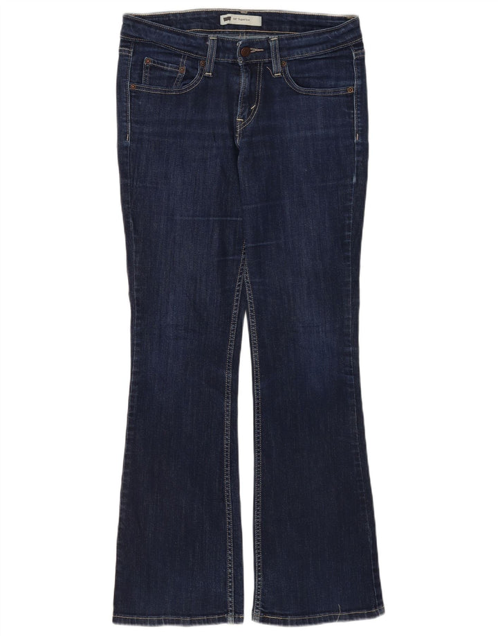 Jeans Levi's 518 Super Low Bootcut pentru femei US 7 Medium W30 L30 bleumarin