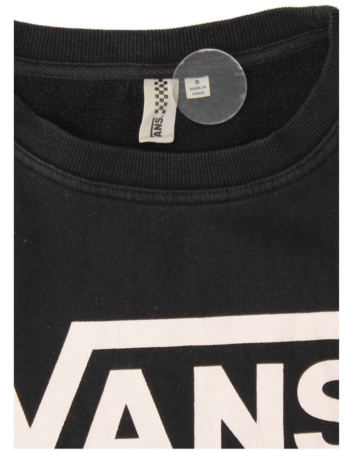 Hanorac grafic pentru femei Vans Pulover mic, negru, geometric, bumbac