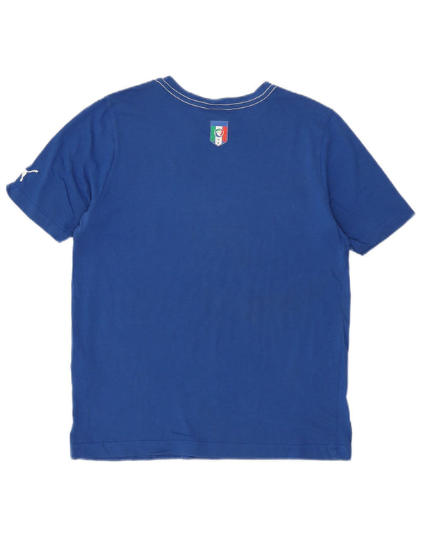 Tricou grafic PUMA pentru băieți Italia Top 13-14 ani Bumbac albastru