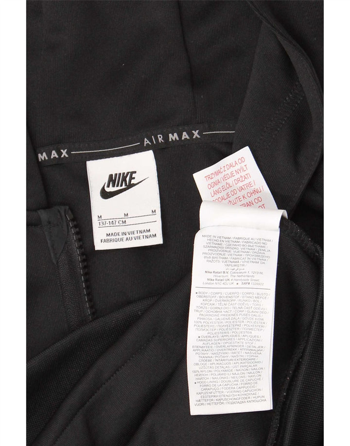 Pulover Nike pentru băieți, cu fermoar, 10-11 ani, poliester negru mediu