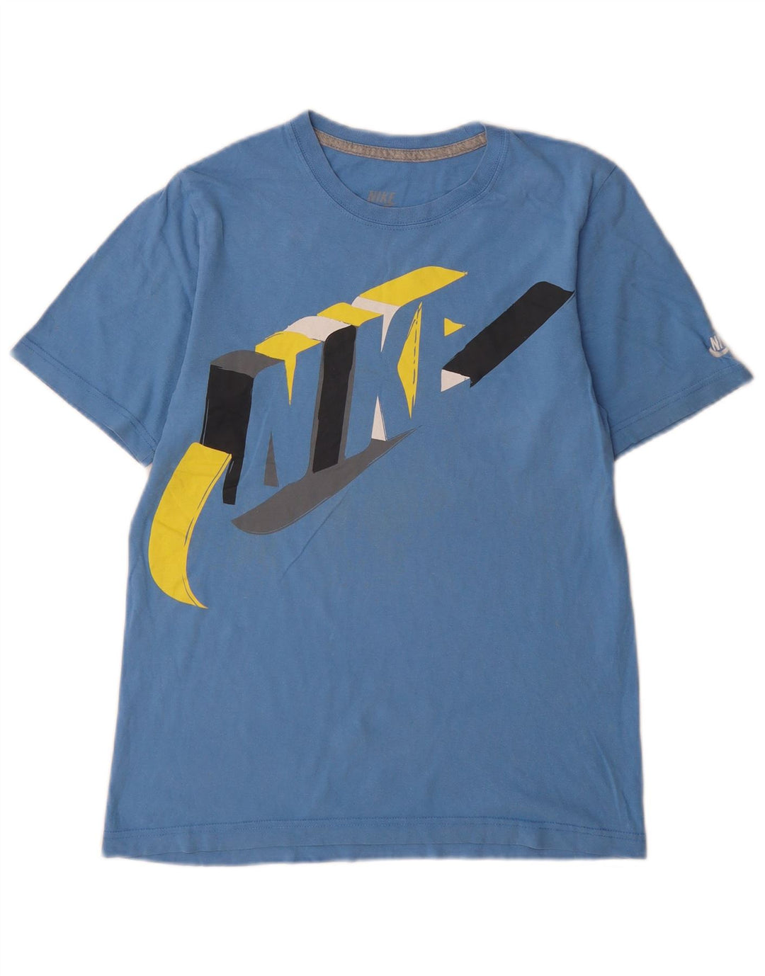 Tricou bărbătesc Nike, croială slim, cu imprimeu, culoare albastru mediu