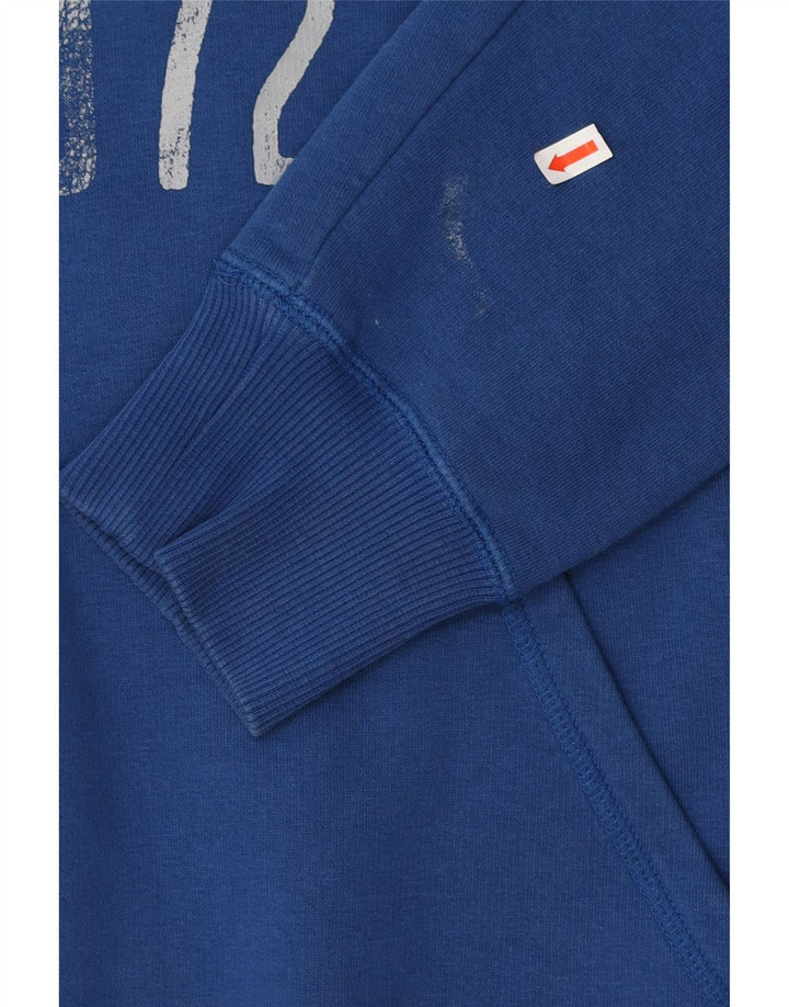 Pulover NIKE pentru bărbați cu glugă grafic, bumbac albastru mediu
