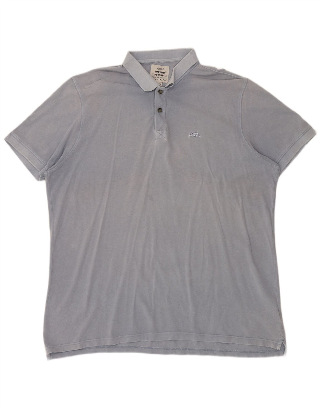 Tricou polo pentru bărbați Weird Fish, bumbac albastru 2XL