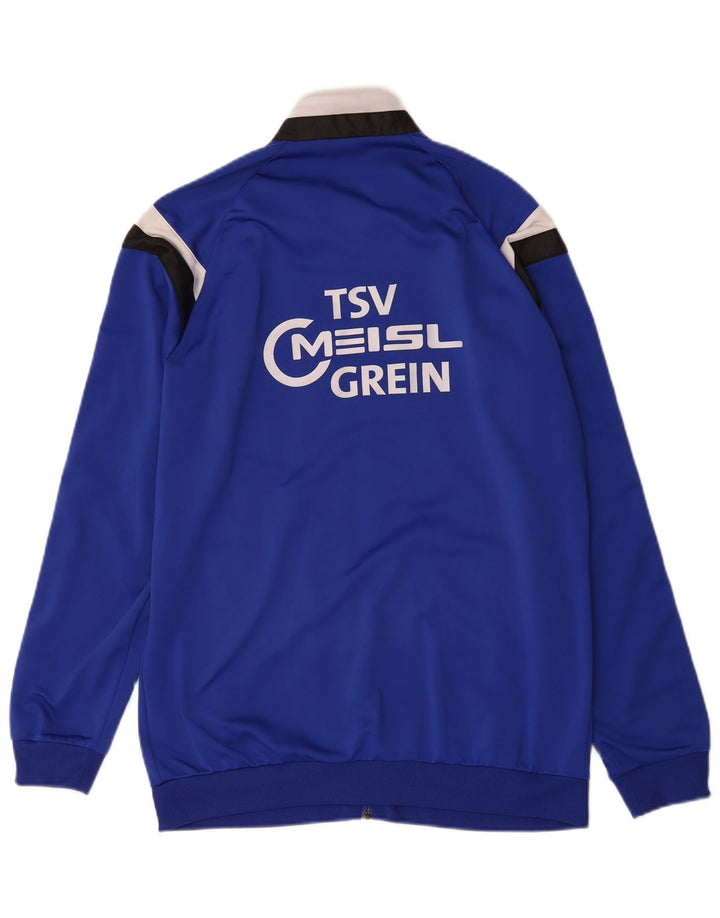 Jachetă de top pentru trening grafic Adidas pentru bărbați, albastru mediu, poliester color bloc