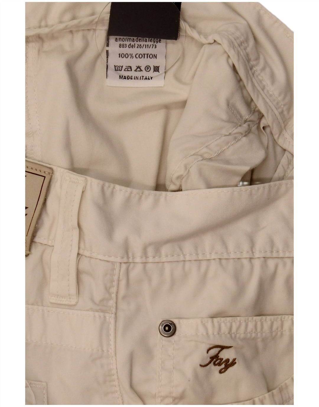 Pantaloni scurți casual pentru bărbați Fay W38 XL, bumbac, bej