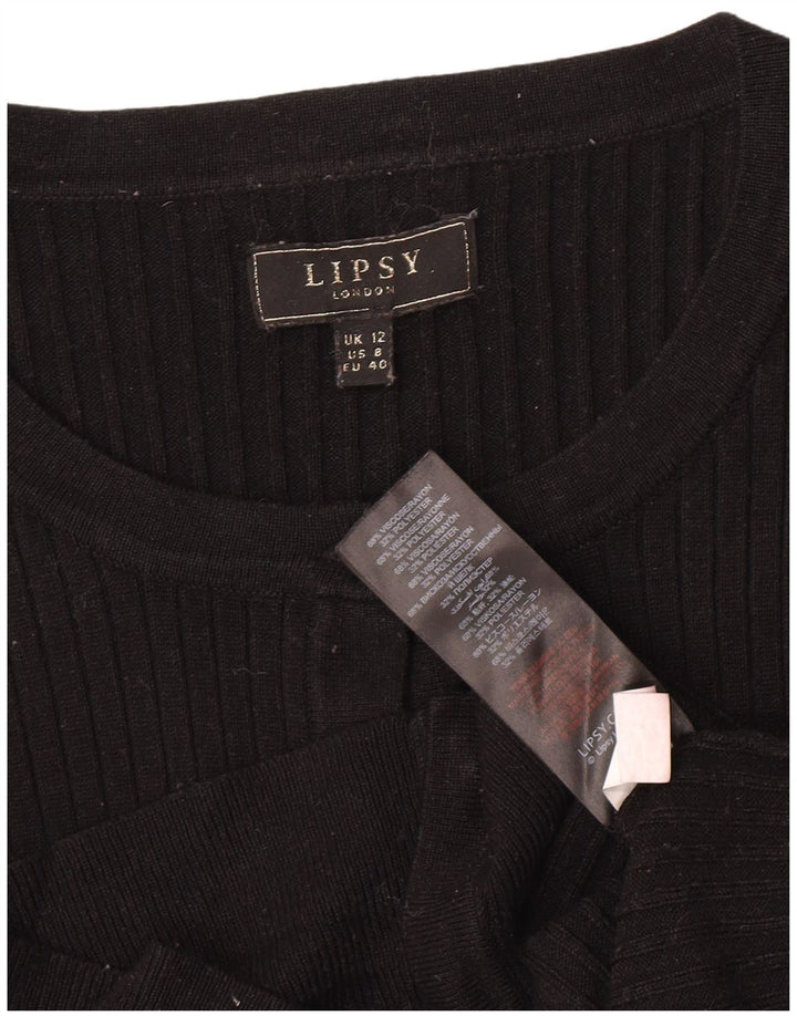 Pulover cardigan pentru femei Lipsy UK 12 Medium Black Viscose