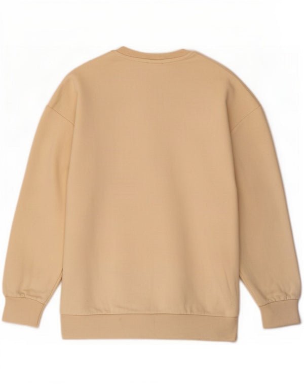 Pulover cu grafic pentru femei Zara UK 10, bumbac, bej mic